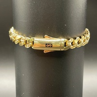 Mens 18ct Yellow Gold Miami Cuban Link Bracelet