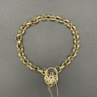 Ladies 9ct Yellow Gold Belcher Link Bracelet