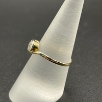 Ladies 10ct Yellow Gold Natural Diamond Cluster Ring