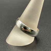 Mens 925 Sterling Silver Plain Band Ring