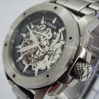 Fossil ME3081 Modern Machine Automatic Skeleton 50mm Silver Band Watch