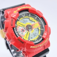 Casio G-Shock GA-110RD Red Yellow 200m WR Analog Digital Mens Watch