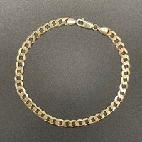 Mens 9ct Yellow Gold Curb Link Bracelet