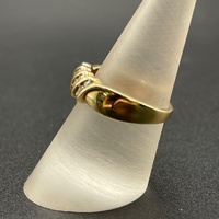 Ladies 10ct Yellow Gold Natural Diamond Ring