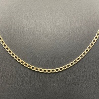 Unisex 10ct Yellow Gold Curb Link Necklace
