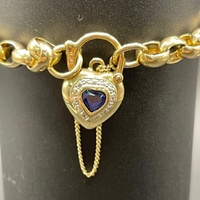 Ladies 9ct Yellow Gold Oval Belcher Link Bracelet
