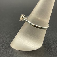 Ladies 14ct White Gold Natural Diamond Ring