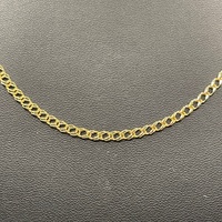 Ladies 9ct Yellow Gold Double Curb Link Necklace