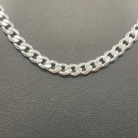 Unisex 925 Sterling Silver Curb Link Necklace