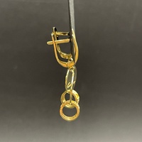 Ladies 18ct Yellow Gold Dangle Pattern Earrings