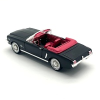 1965 Ford Mustang Convertible 1:32 Diecast Raven Black Red Interior