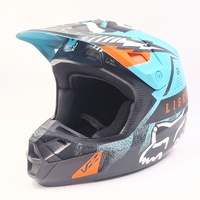 Fox V2 Vicious Army MX Helmet Aqua Orange XL 61-62cm Fiberglass Shell