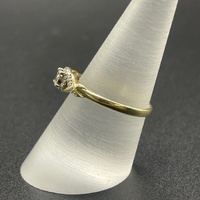 Ladies 9ct Yellow Gold Natural Diamond Cluster Ring