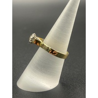 Ladies 18ct Yellow Gold 0.20ct Natural Diamond Ring 4.2 Grams