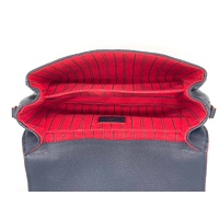 Louis Vuitton M44071 Monogram Empreinte Leather Pochette Metis Bag Marine Rouge