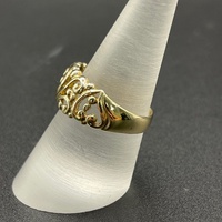 Ladies 9ct Yellow Gold Filigree Ring