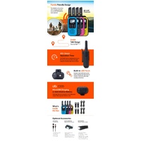 Ecoxgear 4 Pack Handheld Radio EXG50-4PK UHF CB Handheld Radio