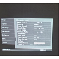 Epson EH-TW7100 4K HDR 3D Projector Remote 140 Lamp Hrs 2 HDMI Ports