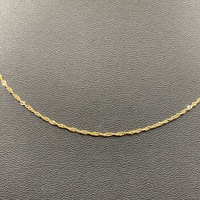 Ladies 9ct Yellow Gold Singapore Twist Link Necklace
