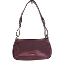 Oroton ORO512 Ladies Burgundy Leather Clutch Shoulder Bag Studded