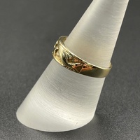 Unisex 14ct Yellow Gold Dolphine Band Ring
