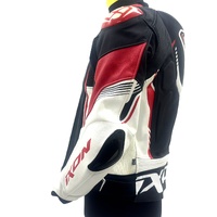 Ixon Vortex 2 Mens Riding Jacket Size M Leather CE Armor Black White Red