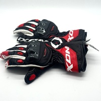 Ixon RS Circuit-R Gloves Size M Leather Racing Motorcycle Black White Red