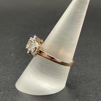Ladies 9ct Rose Gold Diamond Simulants Ring