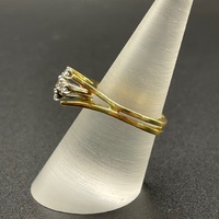 Ladies 18ct Yellow Gold Natural Diamond Ring