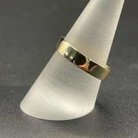 Unisex 9ct Yellow Gold Plain Band Ring