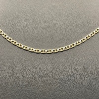 Unisex 9ct Yellow Gold Anchor Link Necklace