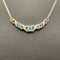 Ladies 9ct Yellow Gold Crown Trifari Snake Link Necklace