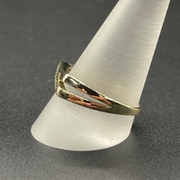 Mens 9ct Yellow Gold Diamond Ring