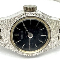 Seiko 1100-1480 Ladies Vintage Manual Wind Watch Bark Finish Japan