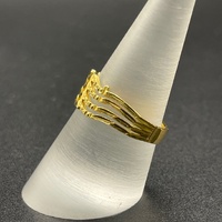 Unisex 22ct Yellow Gold Pattern Ring