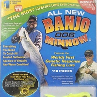 Banjo Minnow 006 Fishing Lure Set 110 Pieces Soft Plastic Baits Kit for Bass Freshwater & Saltwater Fishing