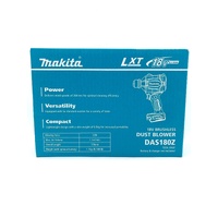 Makita 18V Brushless Dust Blower DAS180Z Cordless Air Duster Skin Only