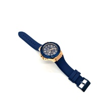 Guess Mens 3 Face Analog Watch Blue Rose Gold W0247G3