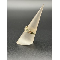 Ladies 9ct Yellow Gold Diamond Ring