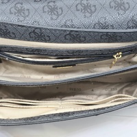 GUESS Black Logo Convertible Crossbody Shoulder Bag Gold Hardware