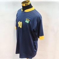 Salada De Cores Brasil Football Shirt #10 Jersey Blue Yellow Large