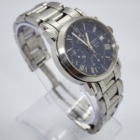 Raymond Weil Geneve Saxo Vintage 90s Automatic Blue Chronograph Mens Watch