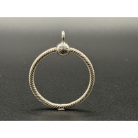 Ladies 925 Sterling Silver Pandora Moments O Pendant