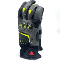 Dainese VR46 Sector Short Cuff Riding Gloves Size S 8 Black Yellow Motorcycle Gloves
