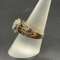 Ladies 9ct Yellow Gold Diamond Cluster Ring