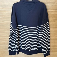 Tommy Hilfiger Placed Stripe 1/4 Zip Jumper XXL Men's Pullover Sweater Casual Knit Top