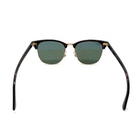 Ray-Ban RB3016F Clubmaster Classic Red Havana Green Lenses Sunglasses