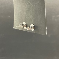 Ladies 9ct White Gold Diamond Stud Earrings