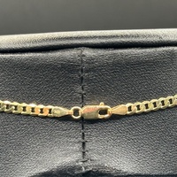 Unisex 10ct Yellow Gold Curb Link Necklace