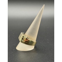 Mens 10ct Yellow Gold Diamond Ring